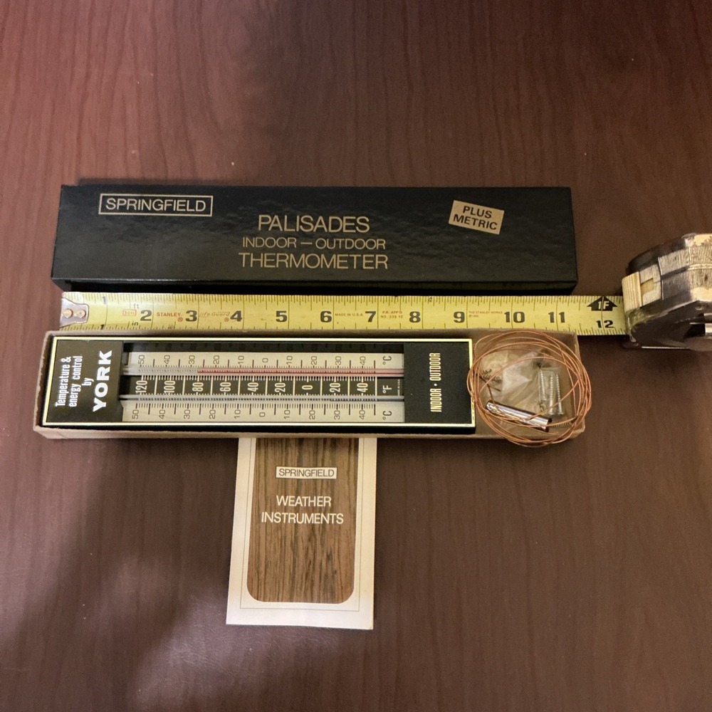 Vintage Springfield Palisades Indoor ~Outdoor Thermometer